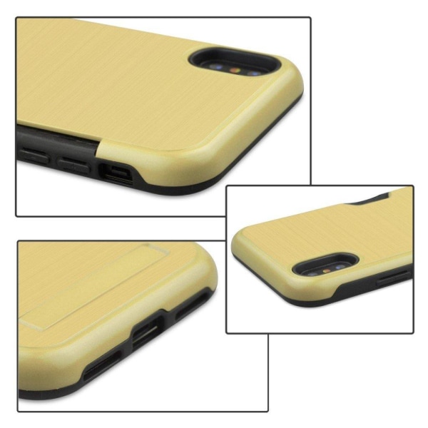 iPhone XS Max borstat fodral med ställ - Guld Guld