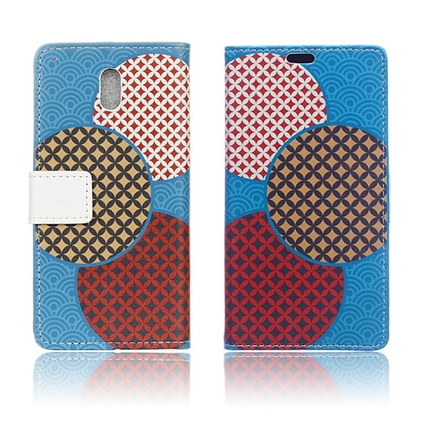 Samsung Galaxy J5 (2017) Supersmart og solid læder etui - Sømløse cirkler Multicolor