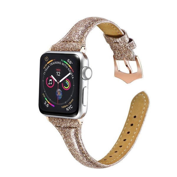 Apple Watch Series 5 40mm coolt klockarmband i äkta läder Brun