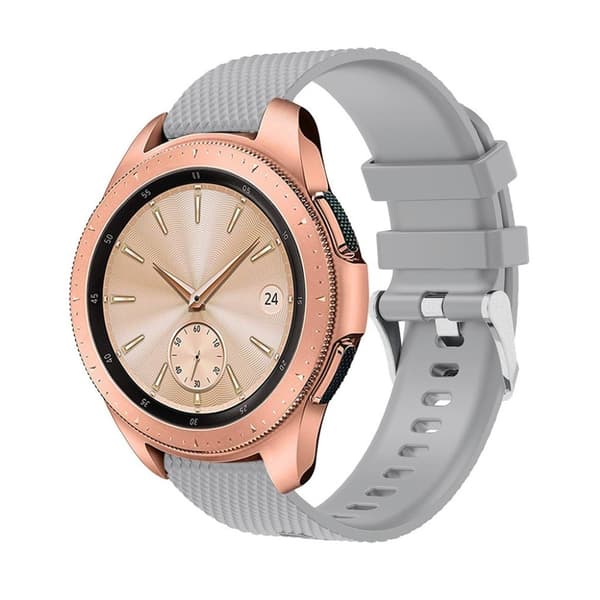Samsung Galaxy Watch (42mm) byte av klockarmband i silikon - Grå Silvergrå