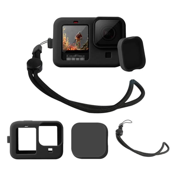 GoPro Hero 9 silikonetui med objektivdeksel - Svart Black