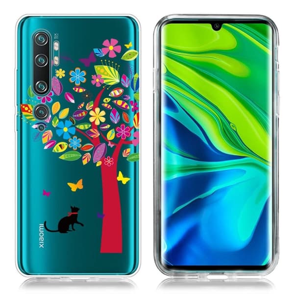 Deco Xiaomi Mi CC9 Pro / Mi Note 10 cover - Farverigt Træ Multicolor