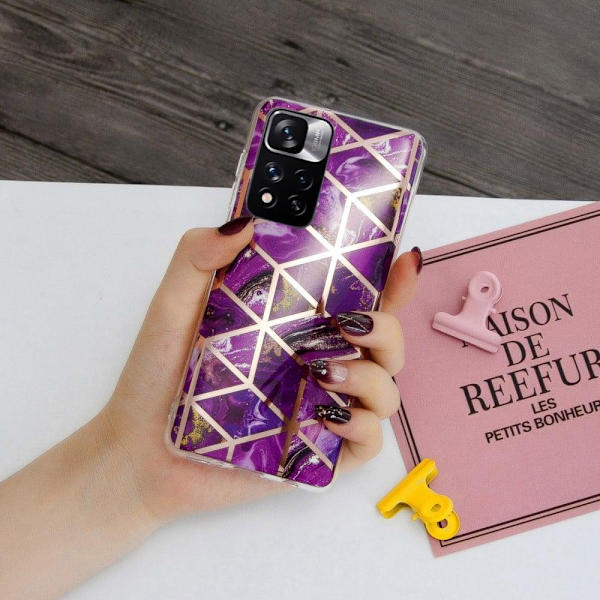 Marmormotiv Xiaomi Redmi Note 11 Pro 5G / Xiaomi Redmi Note 11 Pro Plus 5G skal - Lila Lila