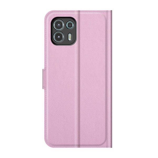 Classic Motorola Edge 20 Lite Flip Etui - Lyserød Pink