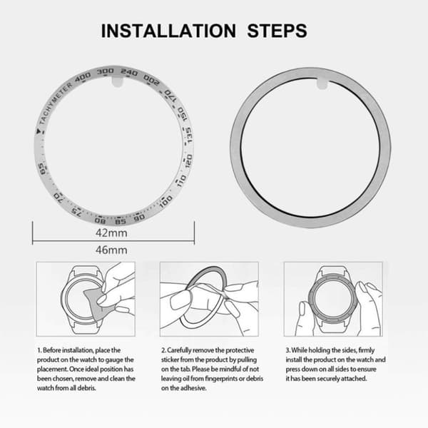 Samsung Galaxy Watch (46 mm) aluminiumlegering med stylingram - Guld Guld
