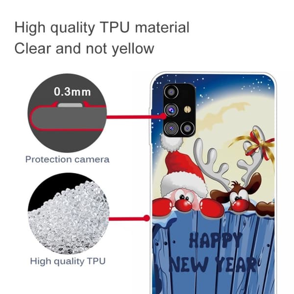Juleveske til Samsung Galaxy M51 - Julemåne Multicolor