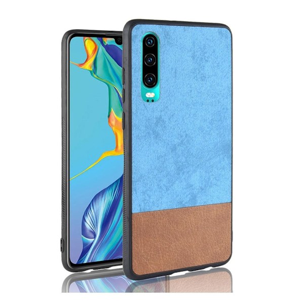 Huawei P30 Dubbel färgat hybrid fodral - Blå Blå