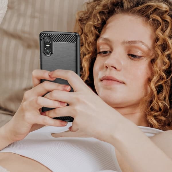 Carbon Flex Sony Xperia 10 VI cover - Sort Black