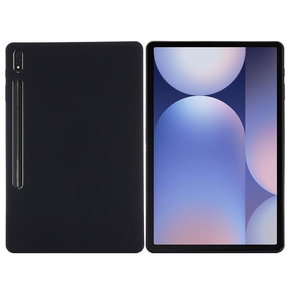 Samsung Galaxy Tab S10 Plus Etui Flydende silikone Anti-ridse Tablet Cover - Sort Black