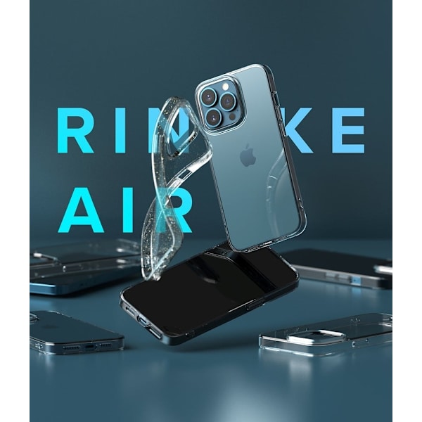 Glitter iPhone 13 Pro Max skal - Genomskinlig Transparent