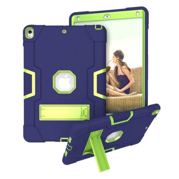iPad Air (2019) shockproof hybrid case - Dark Blue / Green Blå