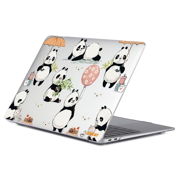 HAT PRINCE MacBook Air 13 M1 (A2337, 2020) / Retina (A2179, 2020) / M1 (A2337, 2020) sött fodral i djurstil - Pandor Vit