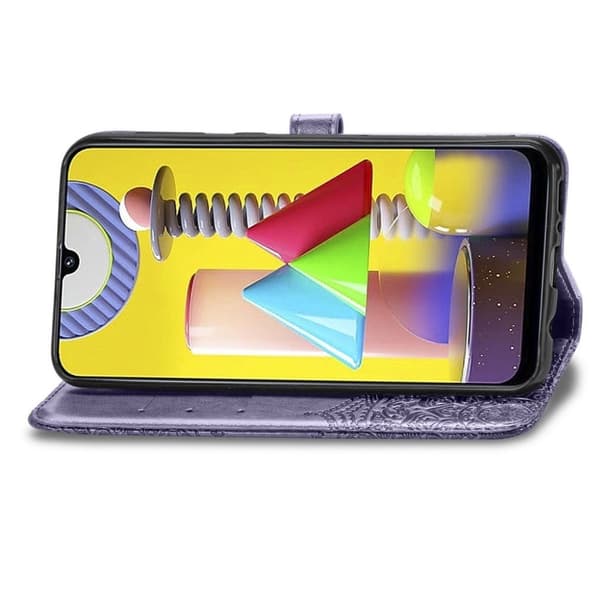 Mandala Samsung Galaxy M31 Flip etui - Lilla Purple