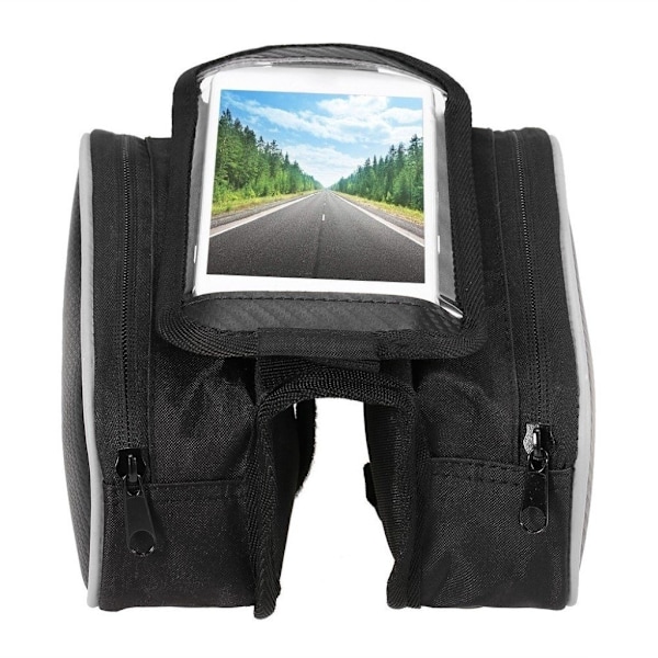 LIXADA cykel frontramme touch view taske Black