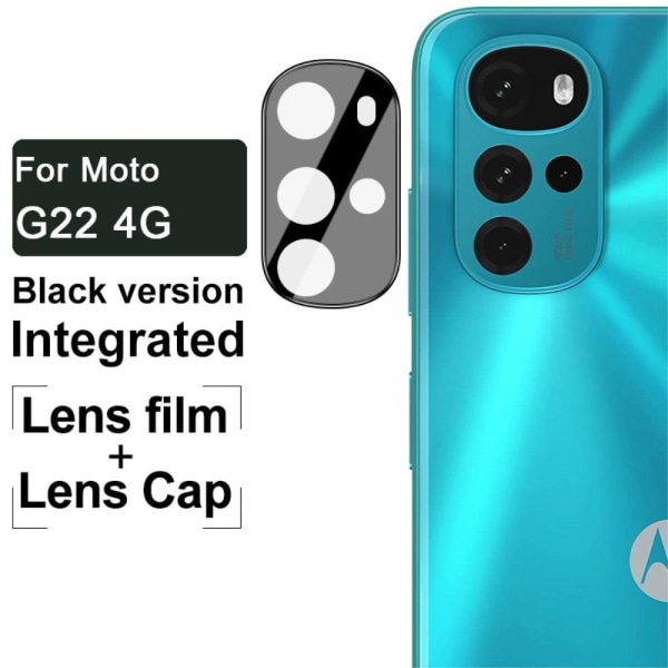 IMAK Motorola Moto G22 HD tempered glass camera lens film + lens Transparent