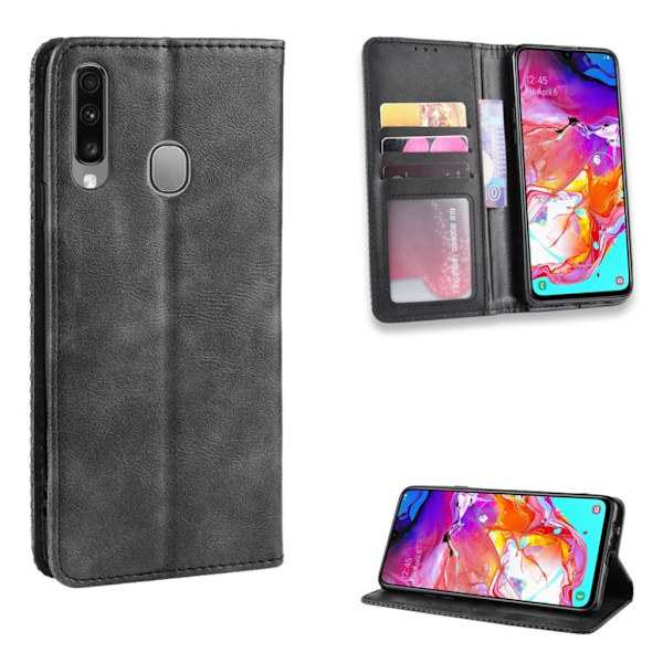 Bofink Vintage läder Samsung Galaxy A20s fodral - Svart Svart