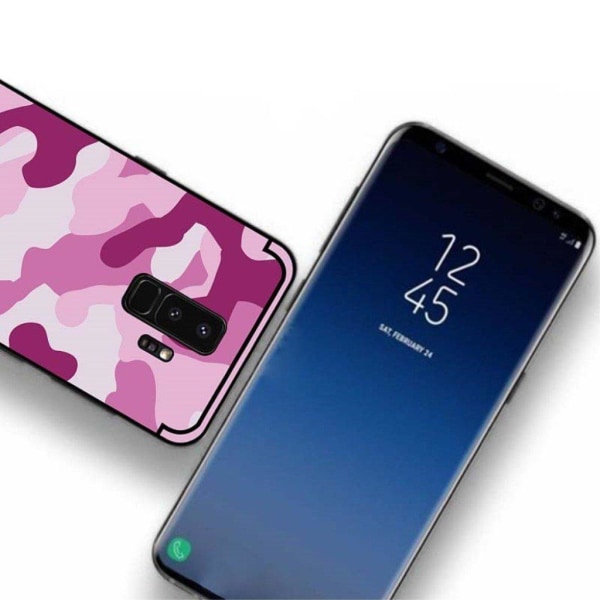 NXE Samsung Galaxy S9 Plus camouflage serie TPU etui - Pink Pink