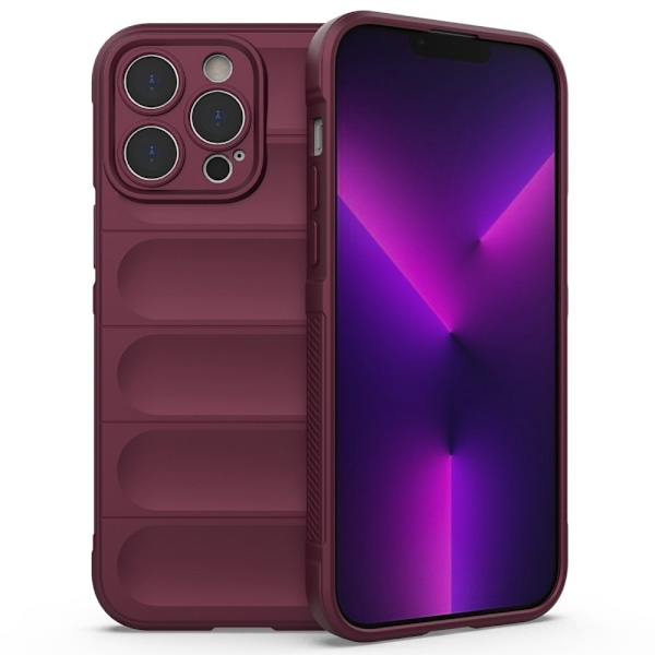 Mjukt greppformat iPhone 14 Pro skal - Röd Röd