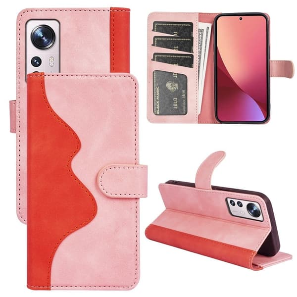 Tofarget lærdeksel for Xiaomi 12 Lite - Rosa Pink