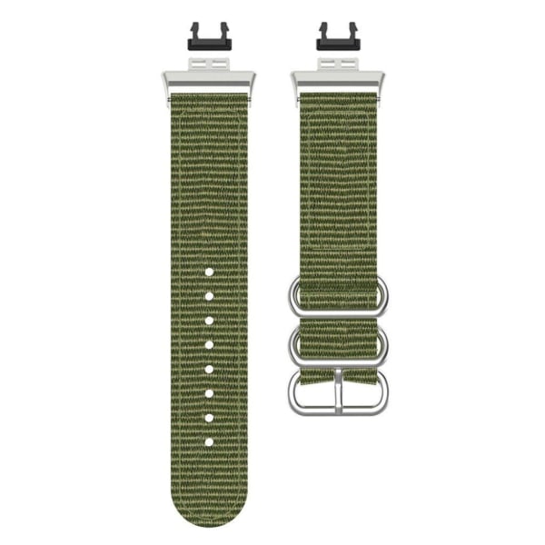 Huawei Watch Fit nylon pattern watch band - Army Green Grön