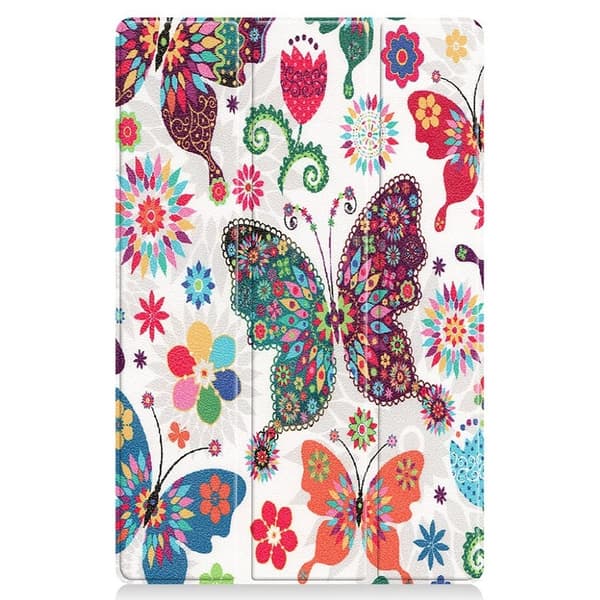Lenovo Tab P11 mønstret flipomslag i læder - Sommerfugl Multicolor