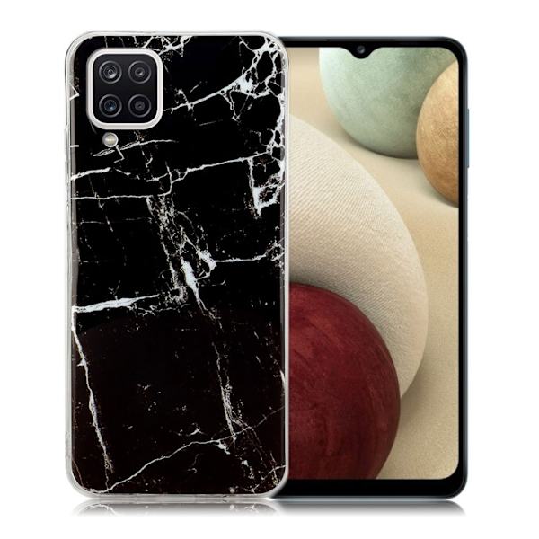 Marble Samsung Galaxy A12 5G Etui - Sort Black