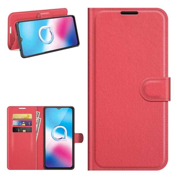 Classic Alcatel 3l (2021) / 1s (2021) Flippetui - Rød Red
