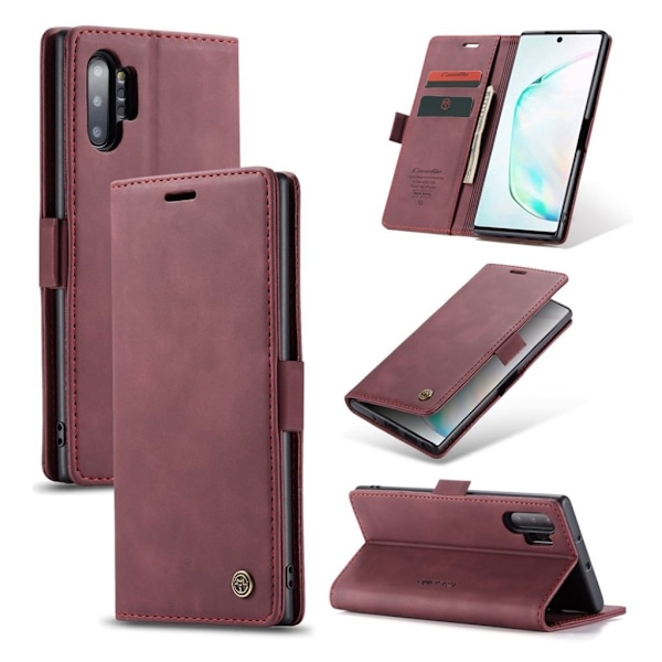CaseMe Samsung Galaxy Note 10 Plus Vintage kotelot - Punainen Red