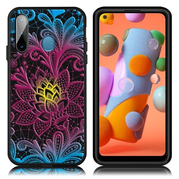 Imagine Samsung Galaxy A11 / M11 Cover - Smuk blomst Red