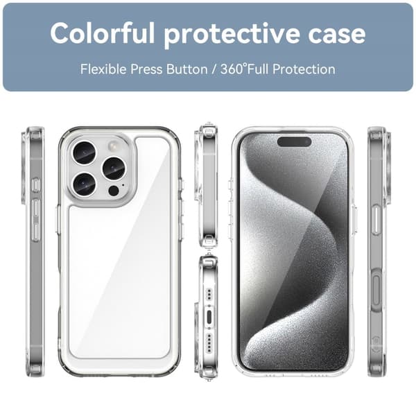 Mykt og matt deksel for iPhone 16 Pro - Gjennomsiktig Transparent