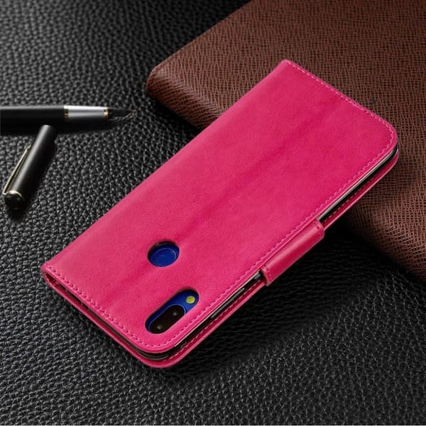 Butterfly Xiaomi Redmi Note 7 / Xiaomi Redmi Note 7S / Xiaomi Redmi Note 7 Pro nahkakotelo - Ruusu Pink