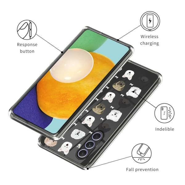 Deco Samsung Galaxy A14 Etui - Hund Hode White
