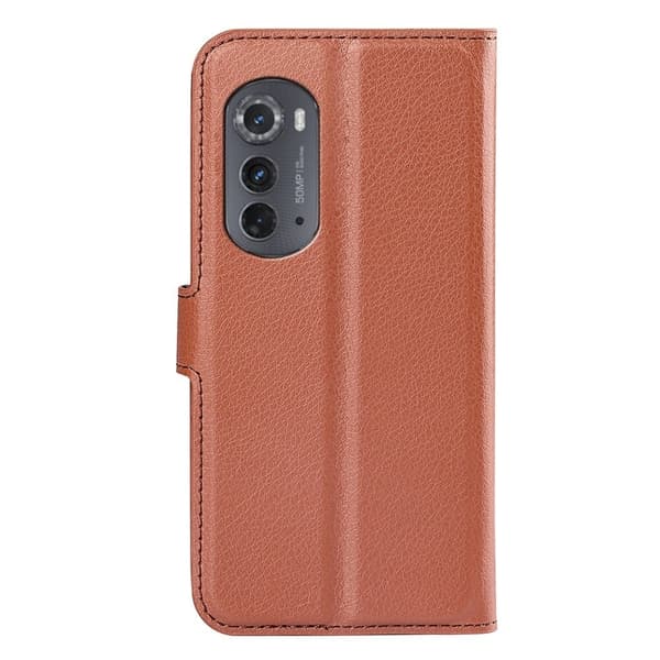 Klassisk Motorola Moto Edge 2022 Flip Etui - Brun Brown