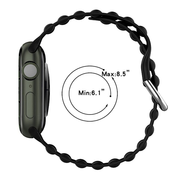 Apple Watch Series 8 (45mm) / Watch Ultra klockarmband i silikon med vågformad design - Orange Orange
