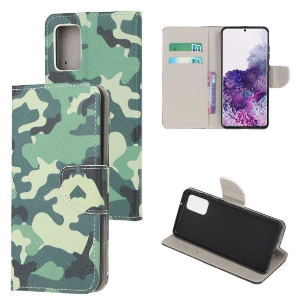 Wonderland Samsung Galaxy S20 Plus etui – Camouflagemønster Multicolor