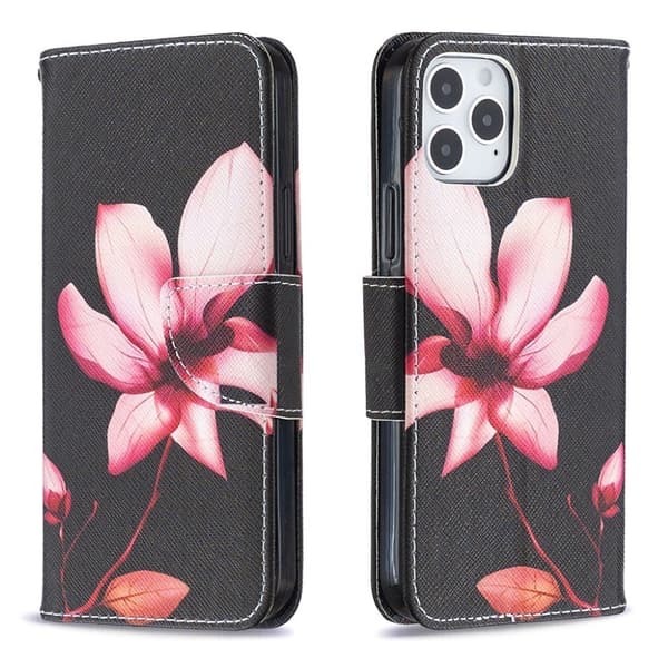 Wonderland iPhone 12 / 12 Pro Flippetui - Rosa Blomst Pink