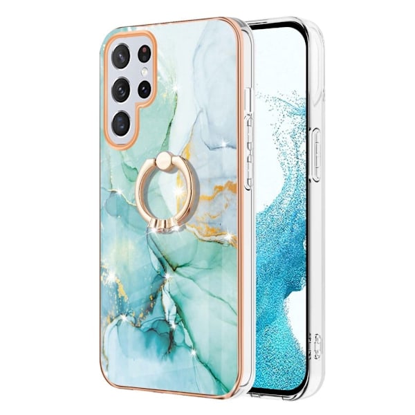 Marmormotiv Samsung Galaxy S22 Ultra skal - Grön Marmor Dimma Grön