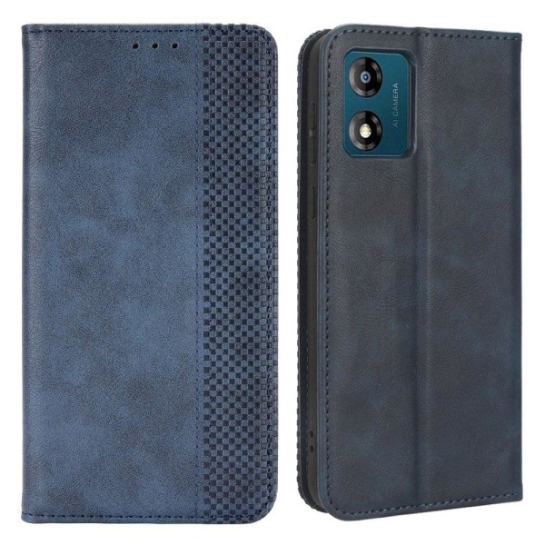Bofink Vintage Motorola Moto E13 Nahkakotelo - Sininen Blue