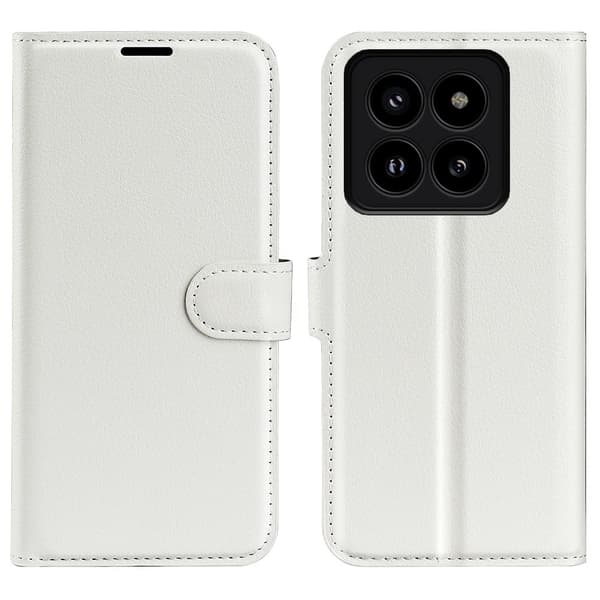 Klassisk Xiaomi 14 Pro flip etui - Hvid White