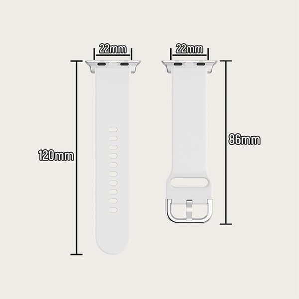 Apple Watch (45 mm) enkel silikone-urrem - Hvid White