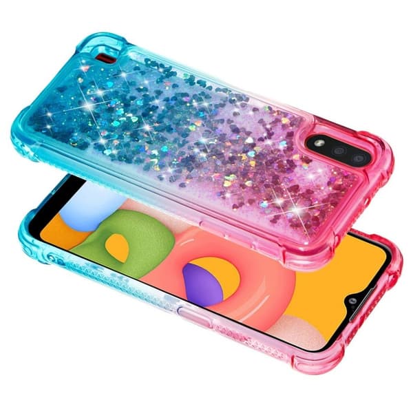 Princess Samsung Galaxy A01 deksel - Rose / Baby blå Multicolor