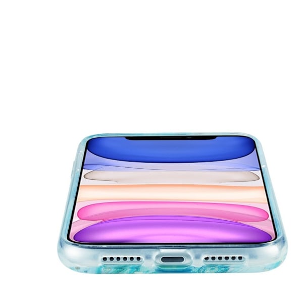 Marble design iPhone 11 cover - Grøn / Blå Green