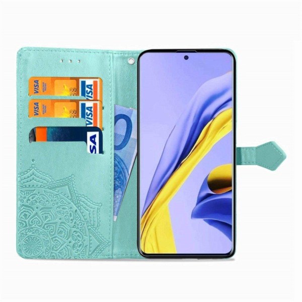 Mandala Samsung Galaxy A71 5G Flip Etui - Grøn Green