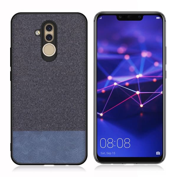Huawei Mate 20 Lite klut tekstur deksel - Mørk Blå / Blå Blue