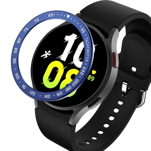 Samsung Galaxy Watch 5 (44mm) klockring - Blå Ring Vita Bokstäver Blå