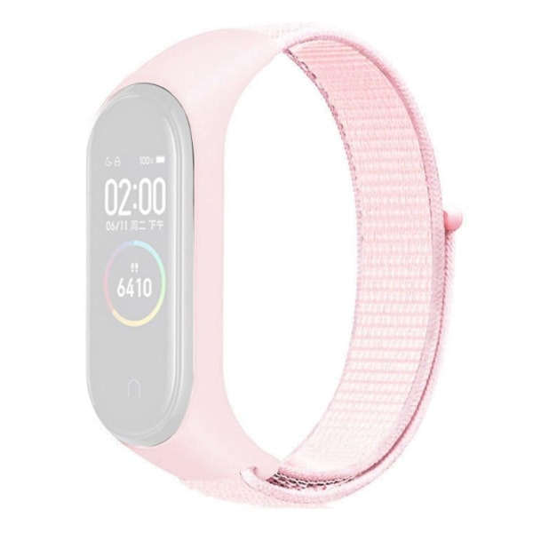 Xiaomi Mi Band 7 / 6 / 5 nylon urrem - Lyserød Pink