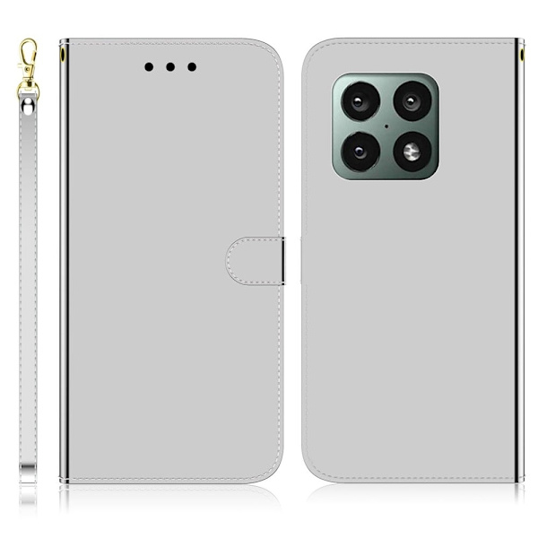 Mirror OnePlus 10 Pro Flip Etui - Sølv Silver grey