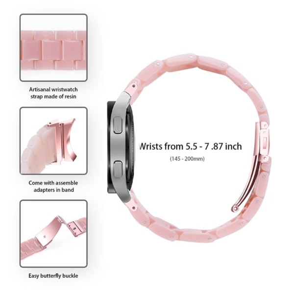 Tyylikäs hartsityylinen kellohihna Samsung Galaxy Watch 4:lle - Pinkki Pink