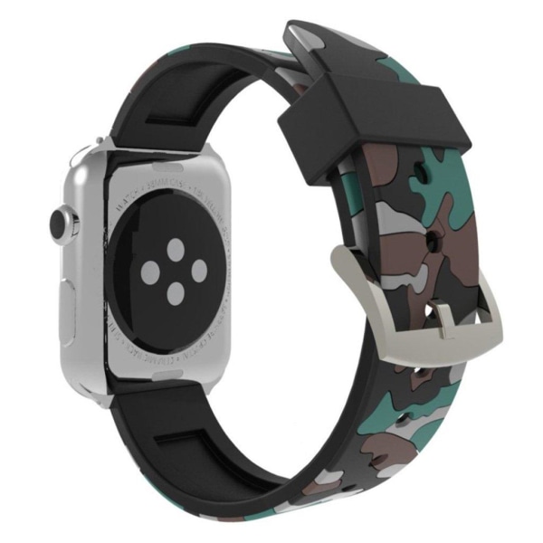 Apple Watch Series 4 40mm naamioitu silikoninen kellonauha - Harmaa Silver grey