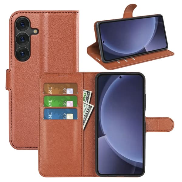 Classic Samsung Galaxy S25 Plus flip etui - Brun Brown